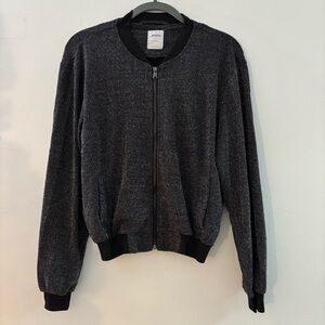 Black Sparkly Zip Up Jacket